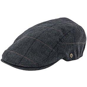 Main Street - Walrus Grey Tweed Plaid Herringbone Ivy Cap Grey Plaid Ivy - Tophatter Daily Deals
