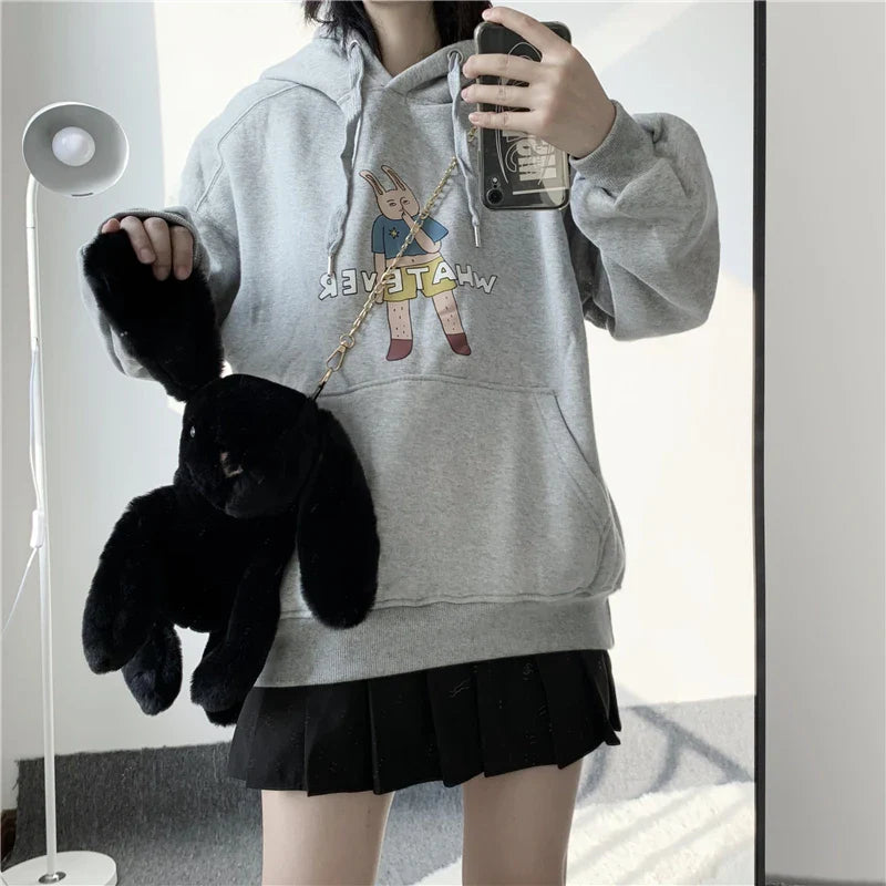 Rabbit Bunny Fur Plush Bag Pink Bows Pearl Strap Gold Hardware Crossbody 30cm Animals - Tophatter Daily Deals
