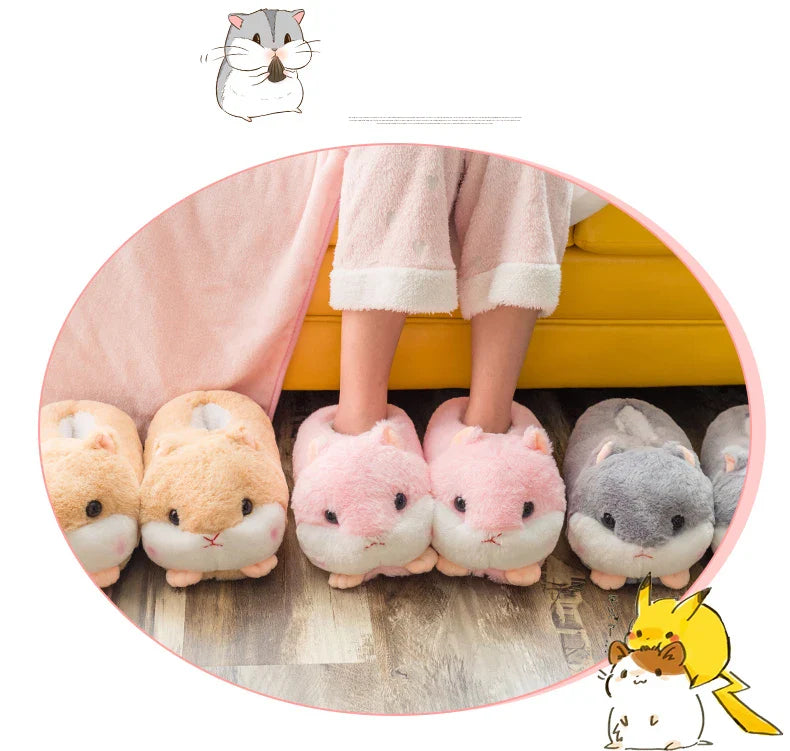 Slippers Winter Warm Home Plush Cute Corgi Slippers Flock Indoor Shoes Casual Slip On Flats Animals - Tophatter Daily Deals