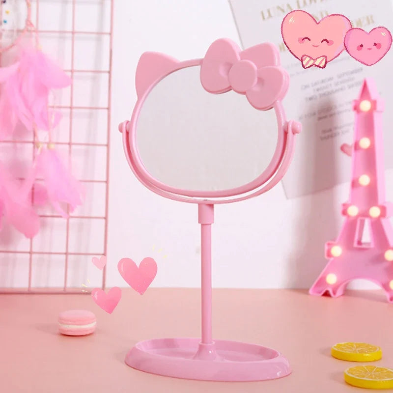 Pink Hello Kitty Mirror Make Up Desk Mirror Animals - Tophatter Daily Deals