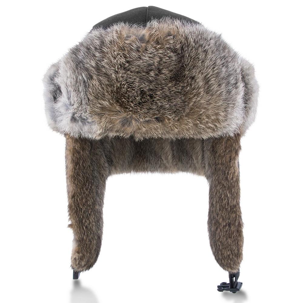 Walrus Hats Genuine Rabbit Fur Brown Trapper Hat Trapper - Tophatter Daily Deals