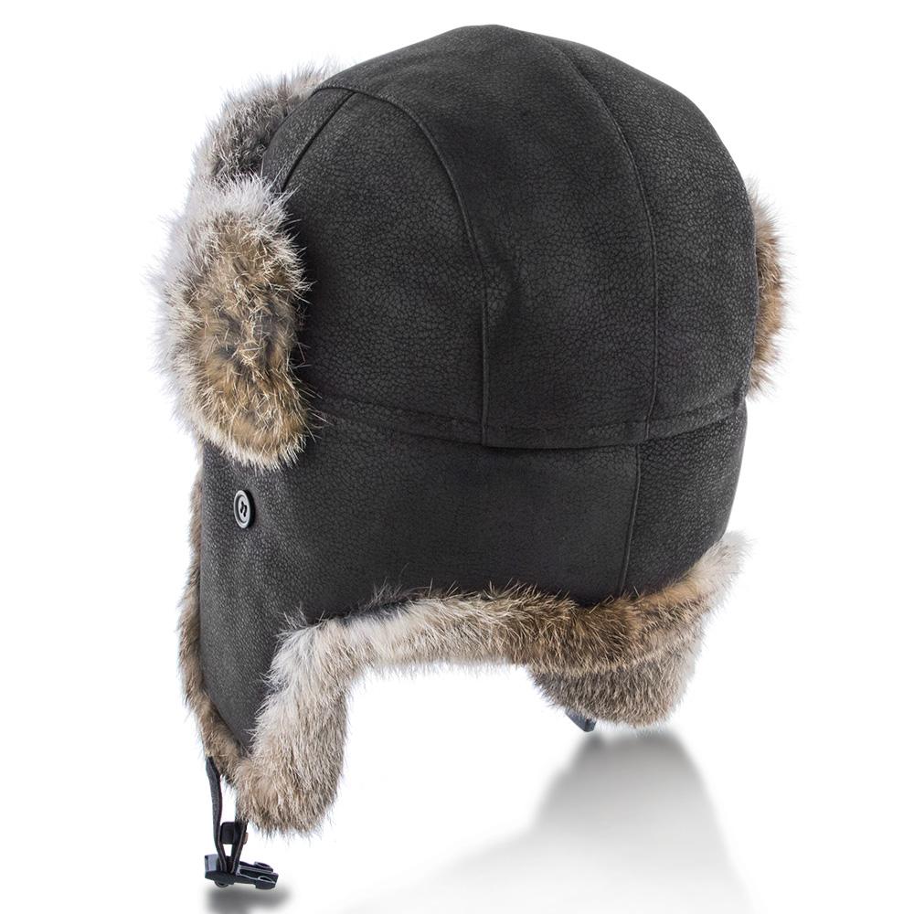 Walrus Hats Genuine Rabbit Fur Brown Trapper Hat Trapper - Tophatter Daily Deals