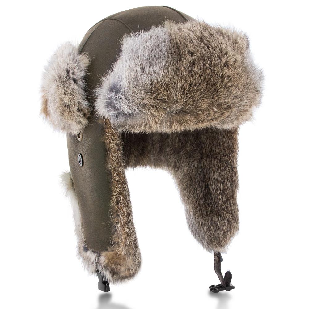 Walrus Hats Genuine Rabbit Fur Brown Trapper Hat Trapper - Tophatter Daily Deals