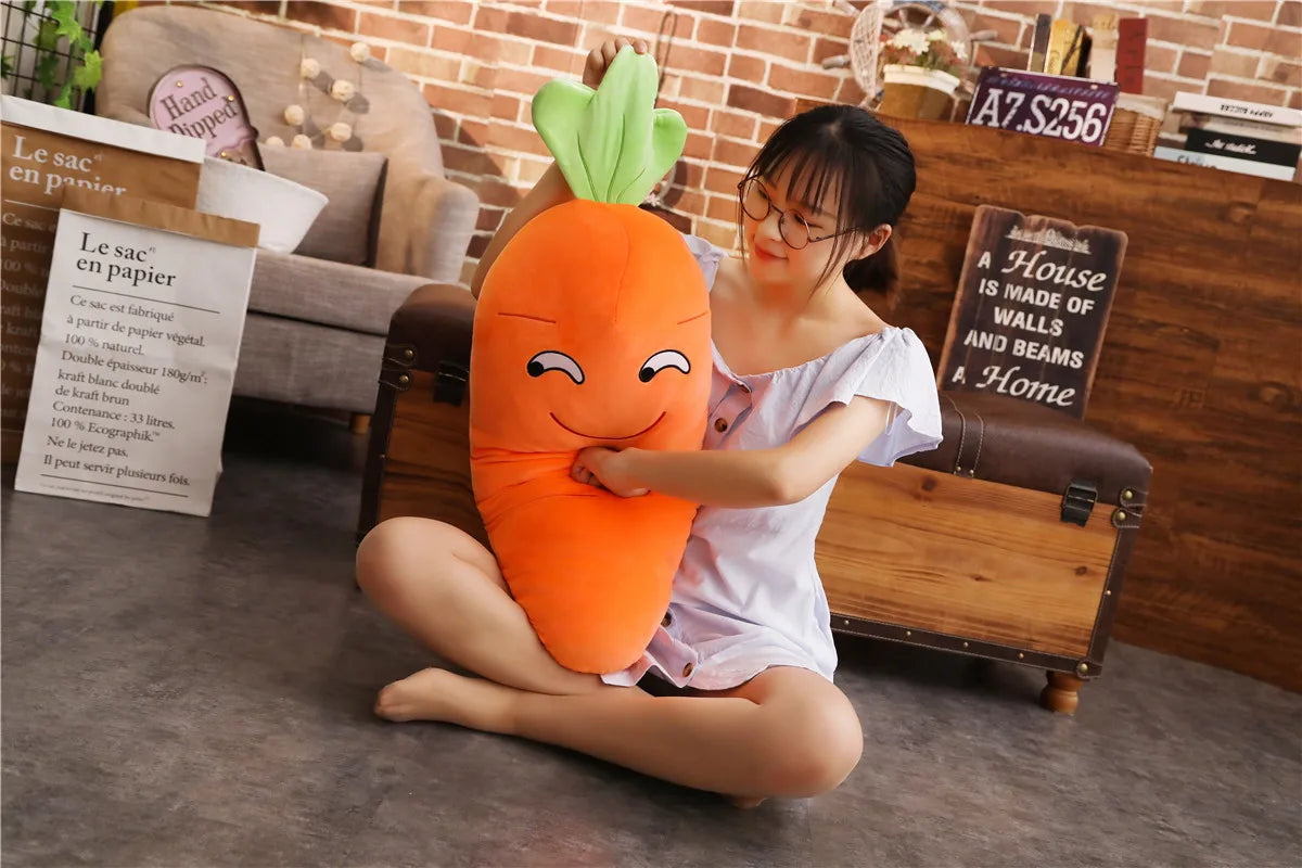 Cartoon Carrot Plant Vegetable Plush Stuffed Soft Toy Huge Food - Tophatter Daily Deals