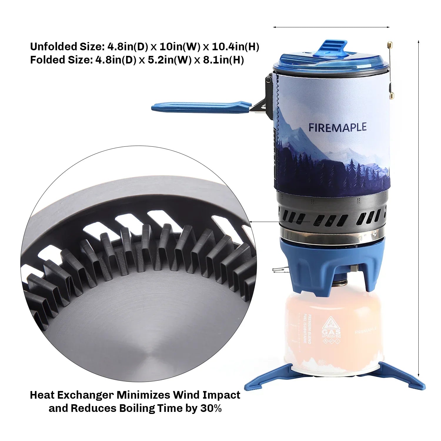 Camping Stove with Micro Regulator Valve Blue Camp Cooking - Tophatter Daily Deals
