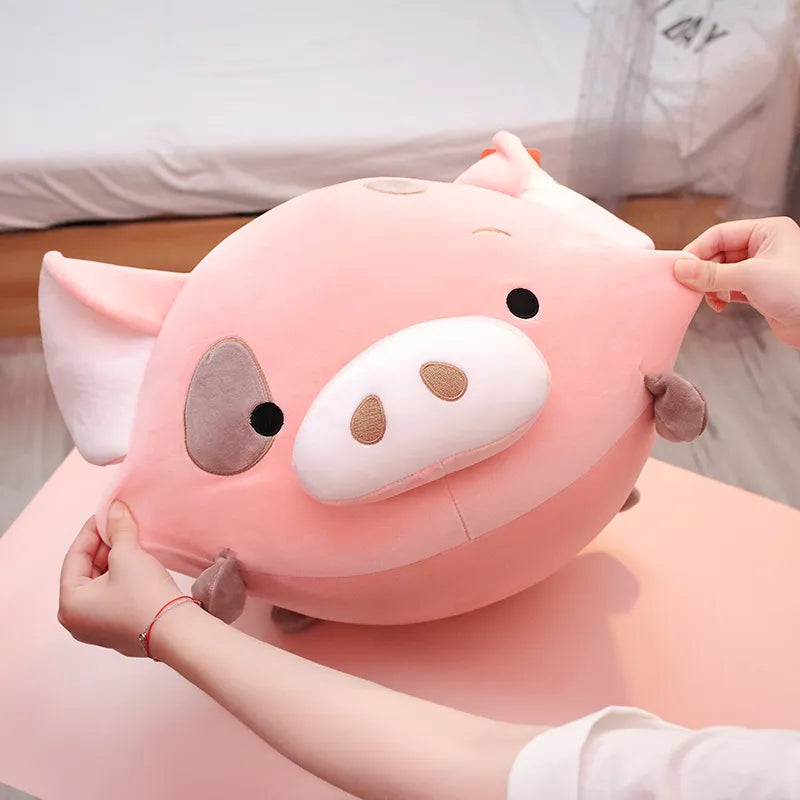 Chubby Pig Pink Piggy Plush with Eye Patch 35-45cm Animals - Tophatter Daily Deals
