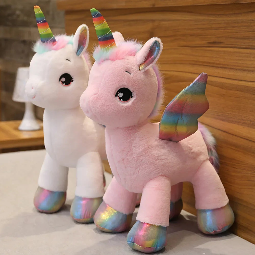 Unicorn Dream Rainbow Plush Toy High Quality Pink Horse Sweet Girl Home Decor Sleeping Pillow Gift For Kids up to 100cm Mythical - Tophatter Daily Deals