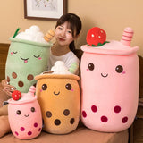 Cute Bubble Tea Plush Toy Stuffed Milk Tea Soft Boba Fruit Tea Cup Plushie Food - Tophatter Daily Deals