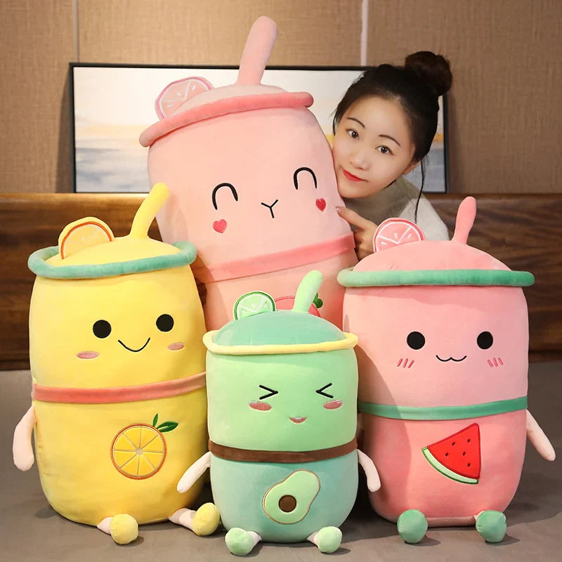Avocado Watermelon Strawberry Orange Boba Bubble Fruit Milk Tea Plush Toy Food - Tophatter Daily Deals