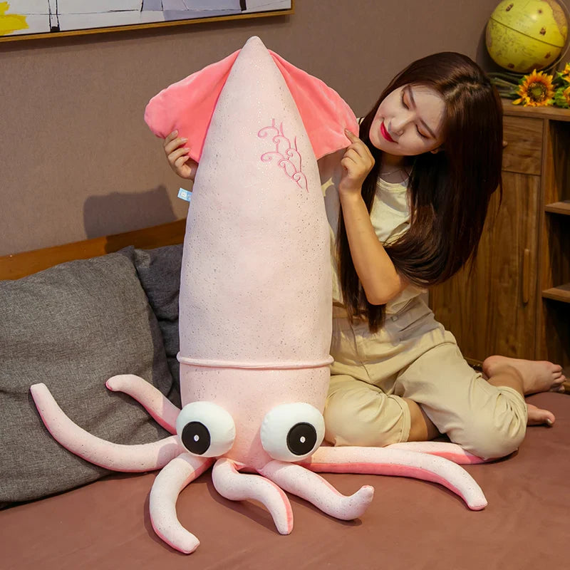 Octopus Plush Blue or Pink Squid Tentacles Cuttlefish Animals - Tophatter Daily Deals