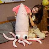Octopus Plush Blue or Pink Squid Tentacles Cuttlefish Animals - Tophatter Daily Deals