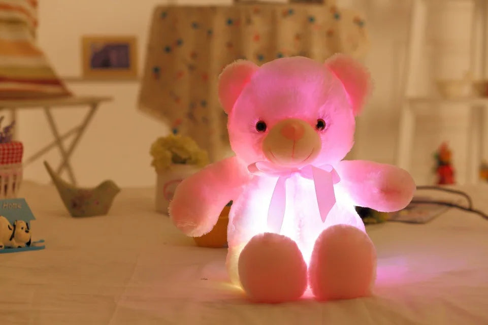 Light-Up LED Glowing Teddy Bear Stuffed Animal Plush Toy Animals - Tophatter Daily Deals