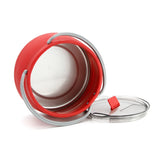 1L Folding Silicone Camping Kettle Pot Red Camp Cooking - Tophatter Daily Deals