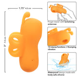 Neon Vibes The Buzzing Vibe Orange Silicone Finger Teaser with 10 Vibration Functions and Rechargeable > Vibrators > Finger Vibrators - Tophatter Daily Deals
