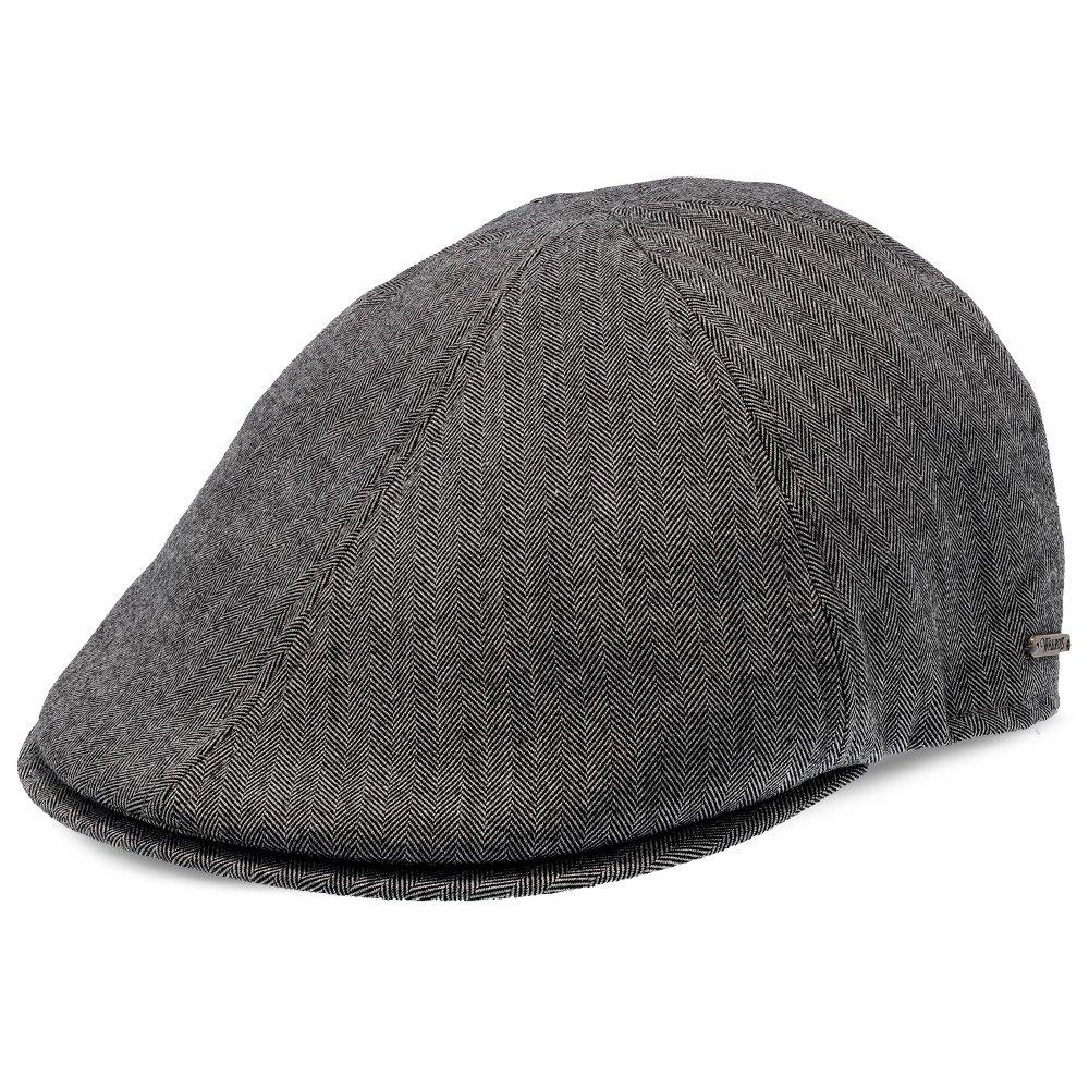 Walrus Hats Luxe Checkmate Duckbill Flat Cap Dark Grey Flat Cap - Tophatter Daily Deals