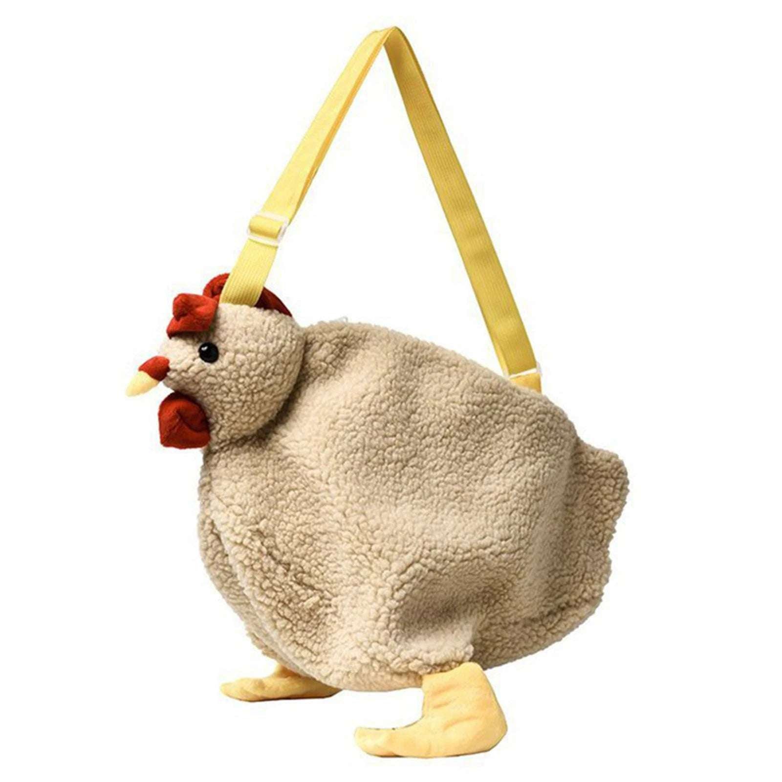 White Chicken Chick or Duck Goose Plush Handbag Crossbody Bag Cream Animals - Tophatter Daily Deals