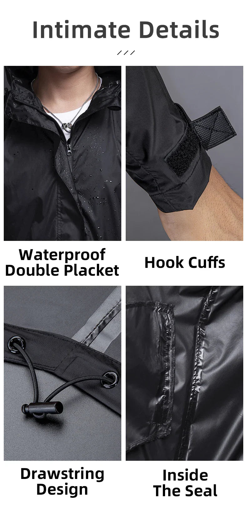 Waterproof Mens Cycling Jacket - Hooded, Nylon, For Rain - Tophatter Daily Deals