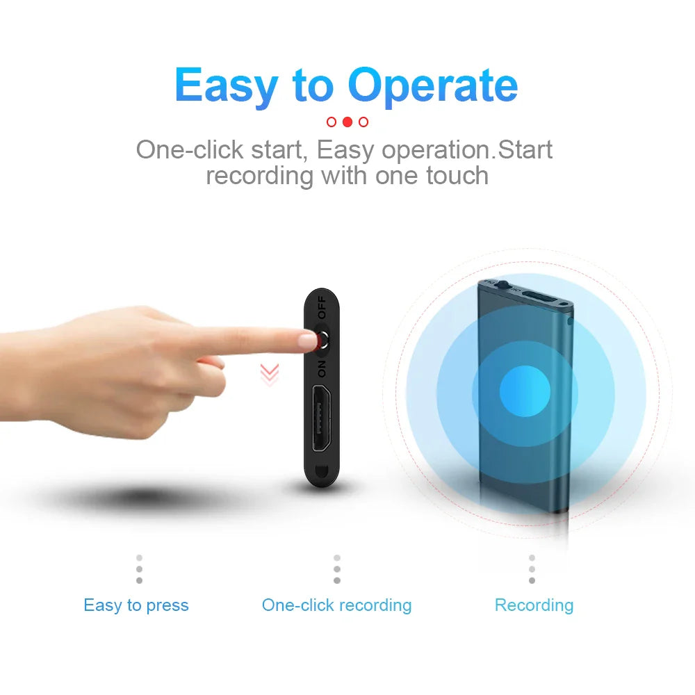 Voice Recorder Ultra Thin Mini Digital Dictaphone Compact - Tophatter Daily Deals