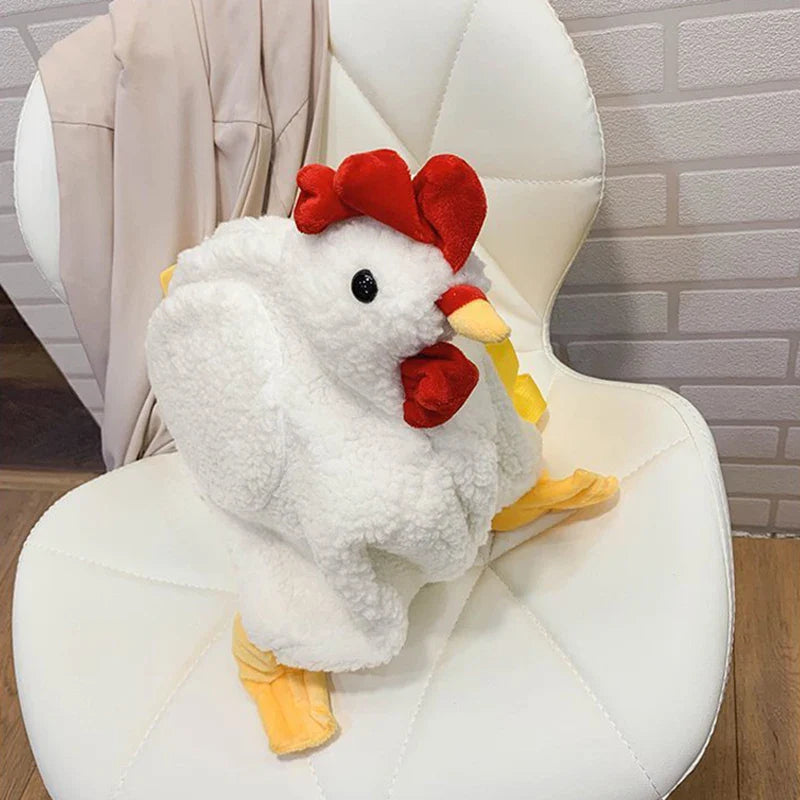 White Chicken Chick or Duck Goose Plush Handbag Crossbody Bag Animals - Tophatter Daily Deals