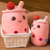 Cute Bubble Tea Plush Toy Stuffed Milk Tea Soft Boba Fruit Tea Cup Plushie Food - Tophatter Daily Deals