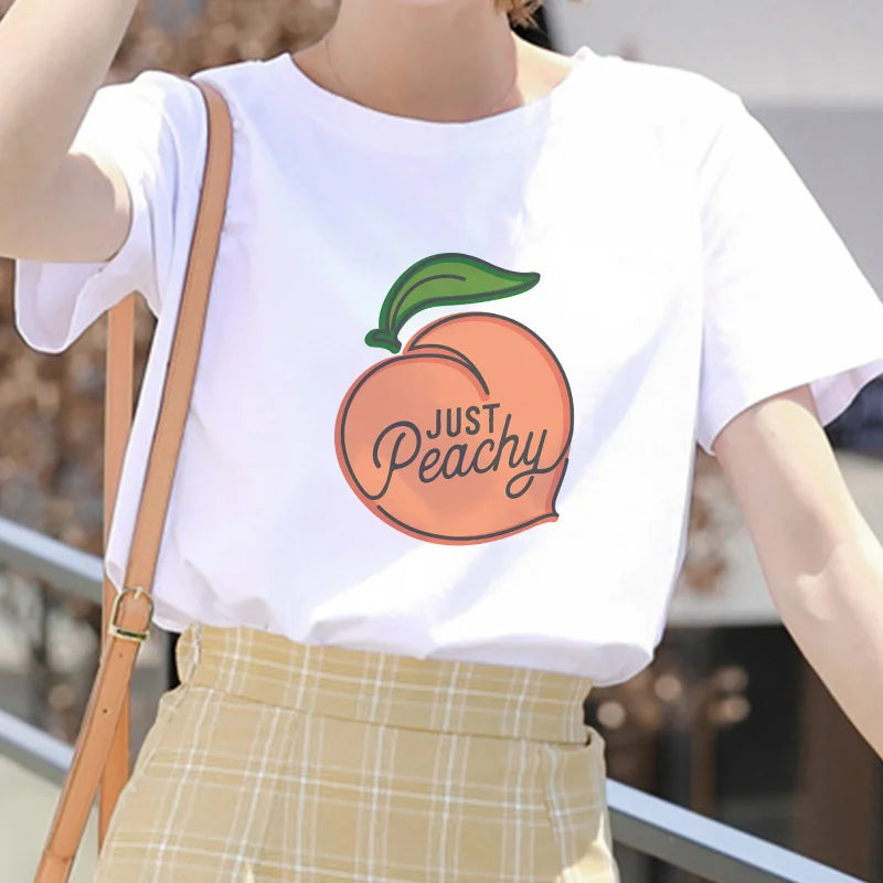 Pink Peach Juice Harajuku T Shirt Food - Tophatter Daily Deals