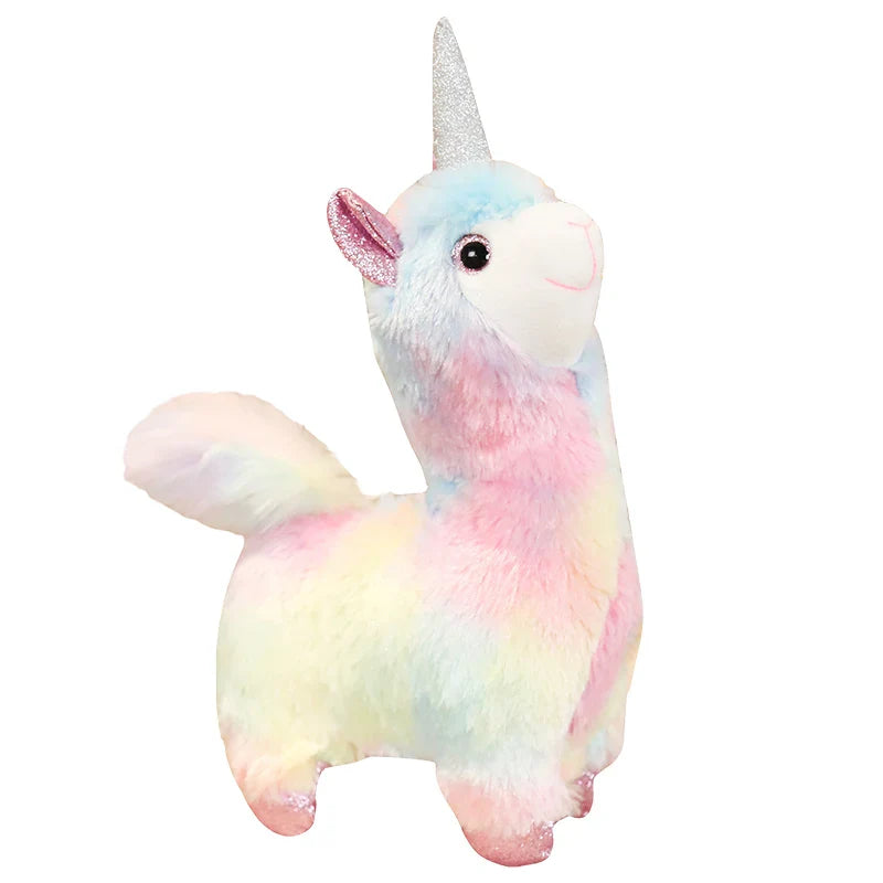 Rainbow Alpaca Unicorn Plush Stuffed Animal Toy Multicoloured Animals - Tophatter Daily Deals