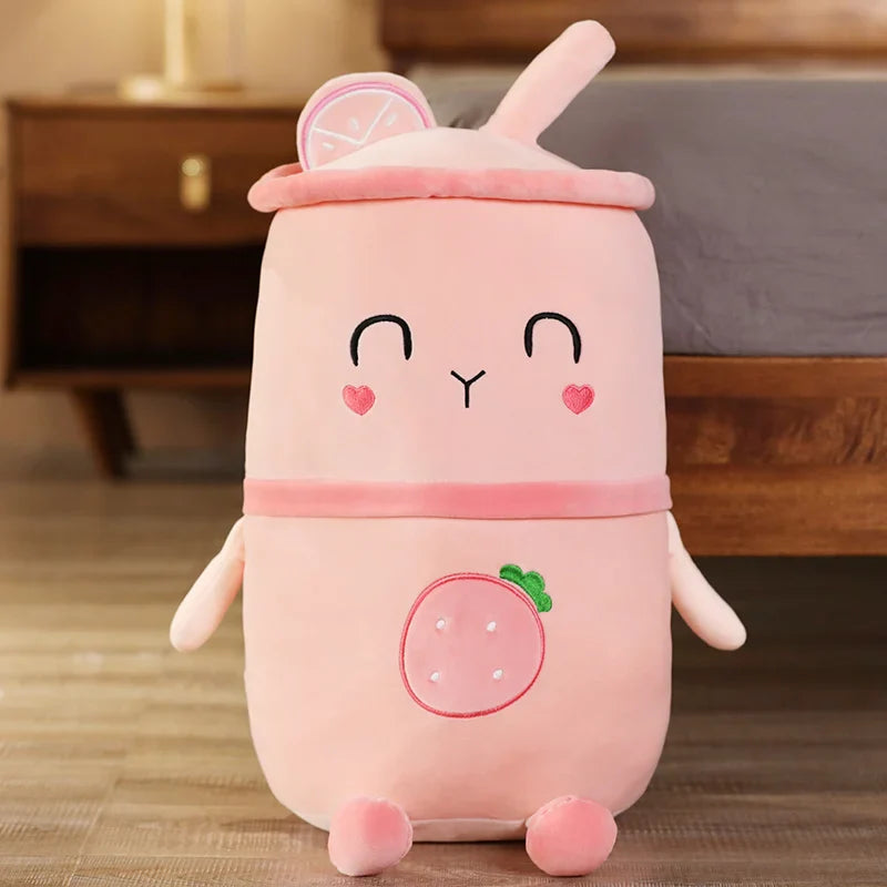 Avocado Watermelon Strawberry Orange Boba Bubble Fruit Milk Tea Plush Toy Strawberry Milk Tea Food - Tophatter Daily Deals