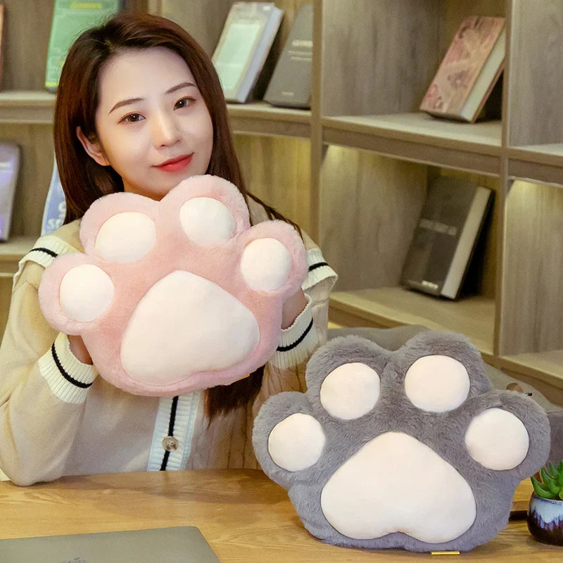 Electric Hand Warmer (Rechargeable) Kitten Cat Paw Plush Cushion Pillow Animals - Tophatter Daily Deals