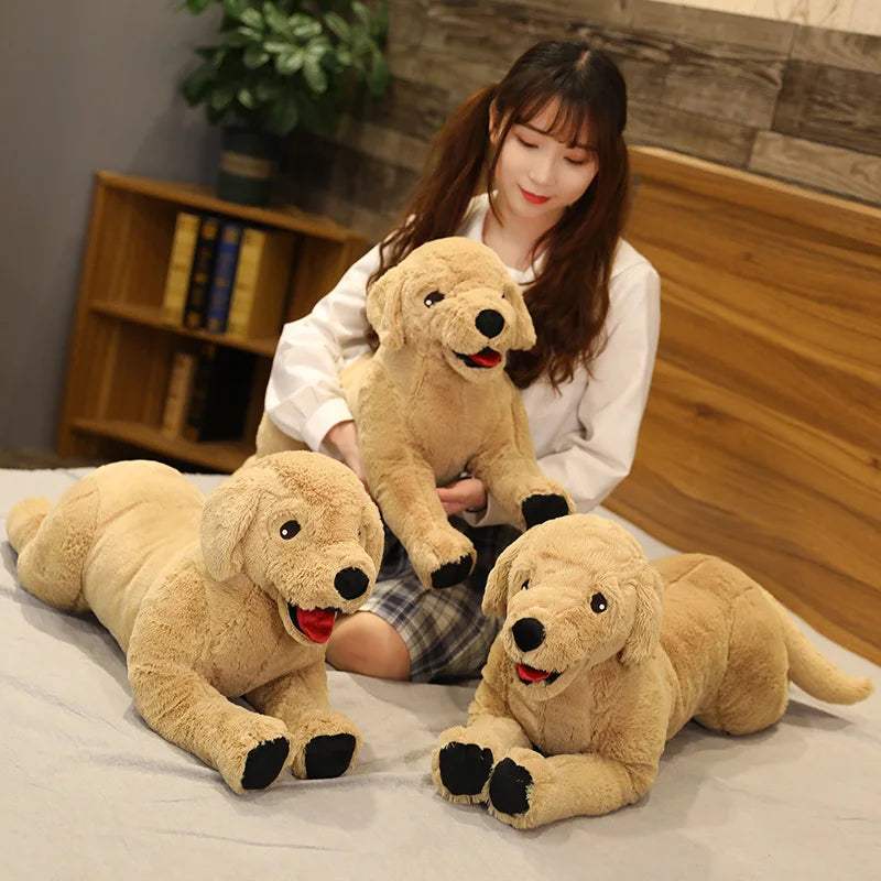 Plush Labrador Dog Realistic Stuffed Toy Birthday Gift - Tophatter Daily Deals