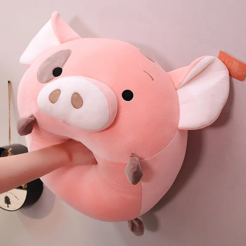 Chubby Pig Pink Piggy Plush with Eye Patch 35-45cm Animals - Tophatter Daily Deals
