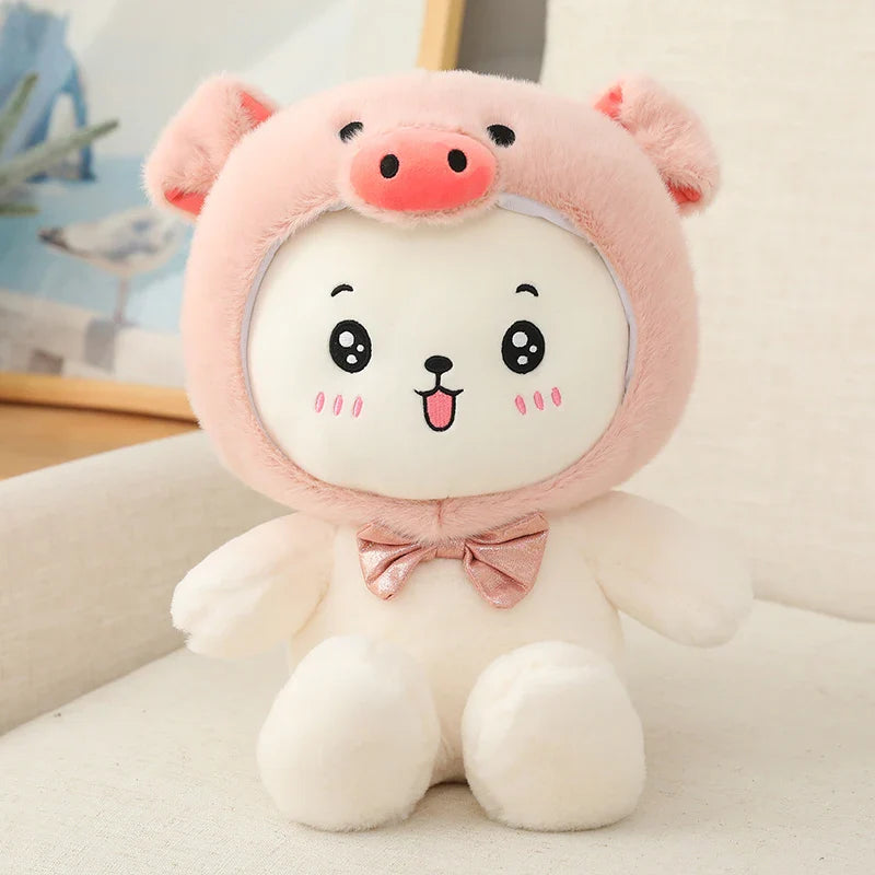 White Rabbit Plush Cosplaying Dinosaur Bear Piggy Animals - Tophatter Daily Deals