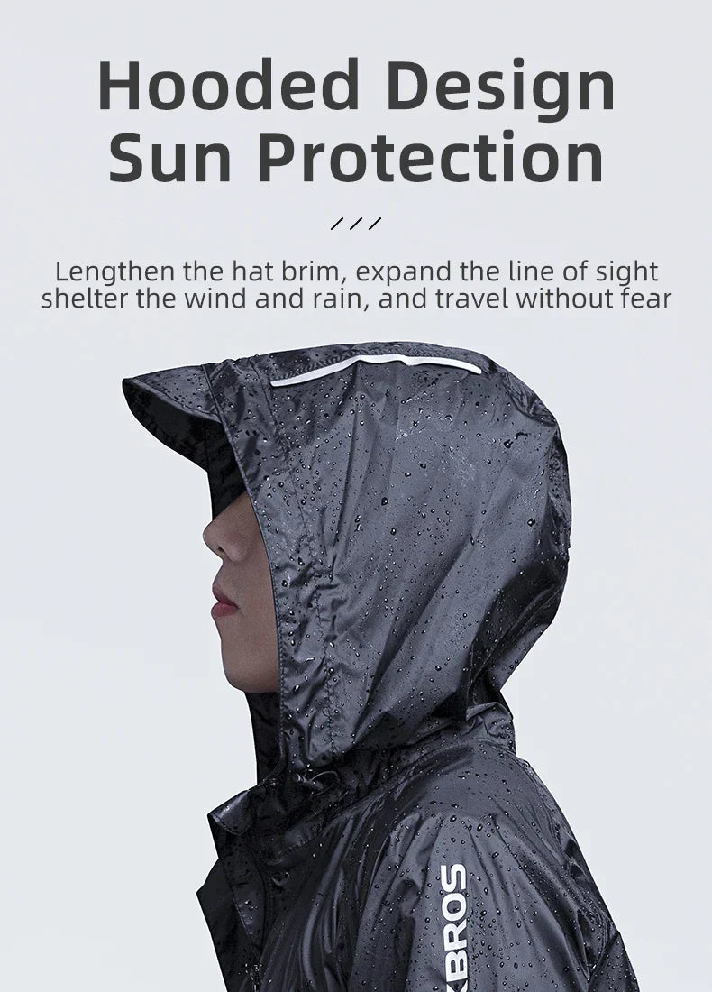 Waterproof Mens Cycling Jacket - Hooded, Nylon, For Rain - Tophatter Daily Deals