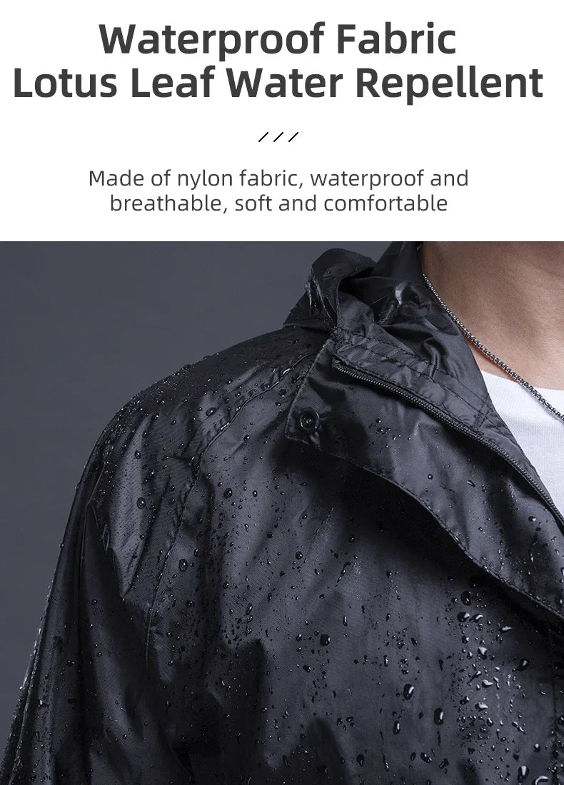 Waterproof Mens Cycling Jacket - Hooded, Nylon, For Rain - Tophatter Daily Deals