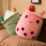 Cute Bubble Tea Plush Toy Stuffed Milk Tea Soft Boba Fruit Tea Cup Plushie Food - Tophatter Daily Deals