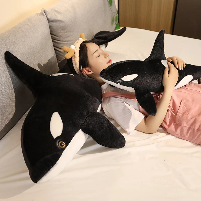 Orca Plush Toy Lifelike Whale Soft Cuddly Bed Pillow - Tophatter Daily Deals