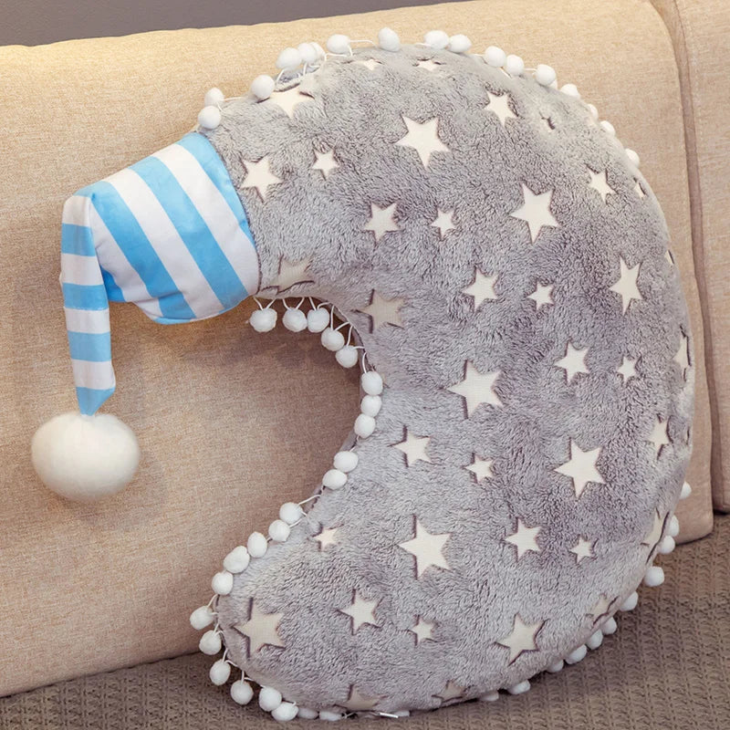 Sky Series Luminous Cloud Moon Star Plush Moon 60cm Rainbows - Tophatter Daily Deals