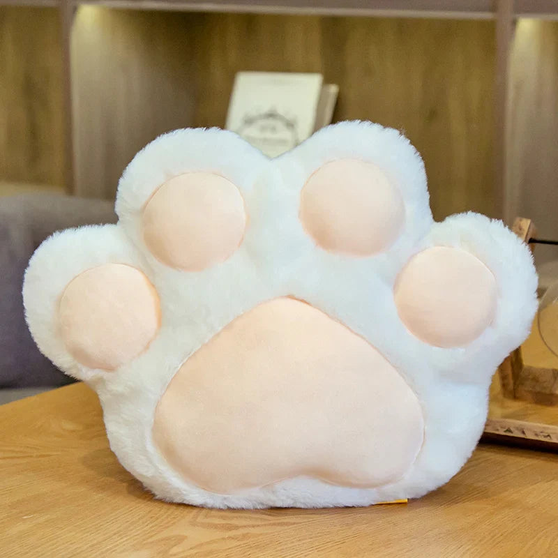Electric Hand Warmer (Rechargeable) Kitten Cat Paw Plush Cushion Pillow White Handwarmer Animals - Tophatter Daily Deals
