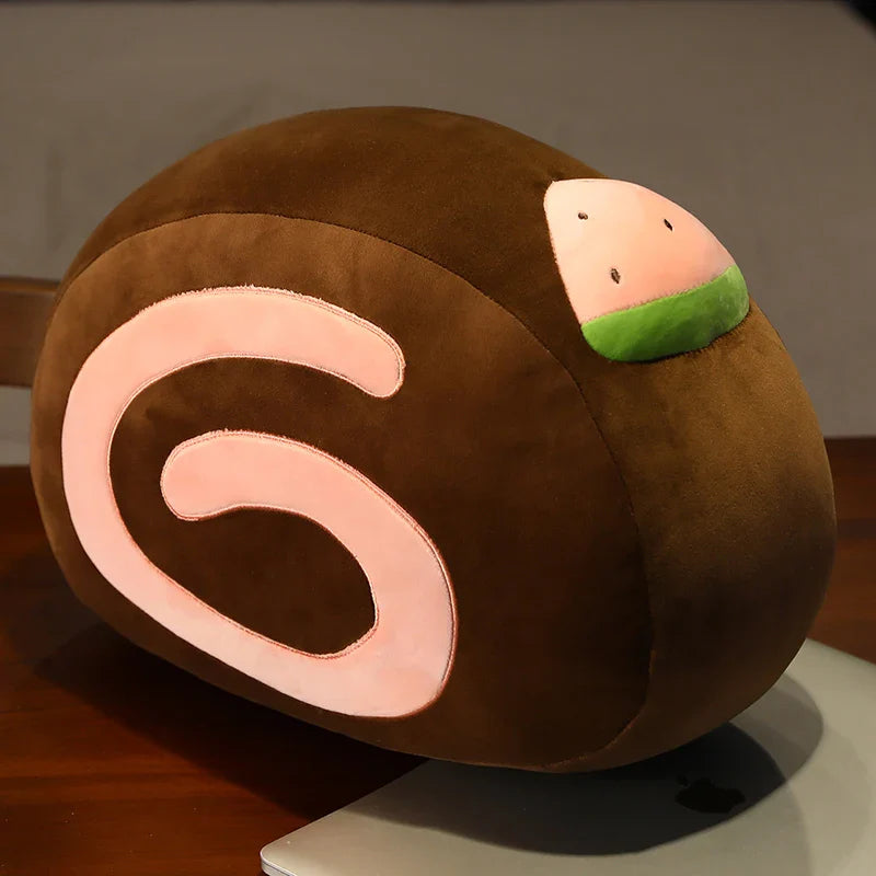 40cm Soft Fruit Cake Roll Plush Mantau Bun Pillow Cream Steamed Dim Sum Food - Tophatter Daily Deals