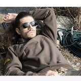 Insulating Men's Fleece Pullover - Tactical Zip Crew - Tophatter Daily Deals