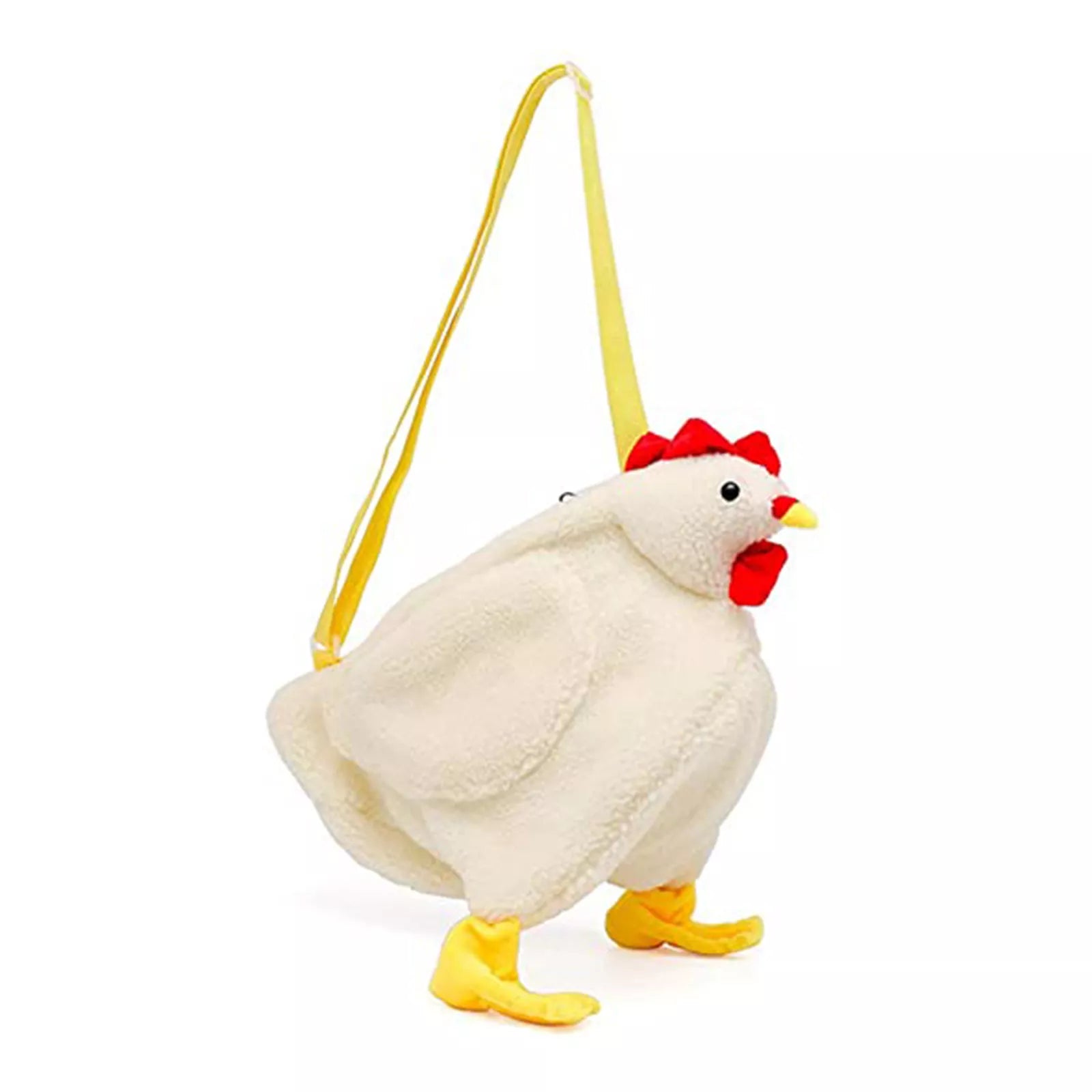 White Chicken Chick or Duck Goose Plush Handbag Crossbody Bag White Animals - Tophatter Daily Deals