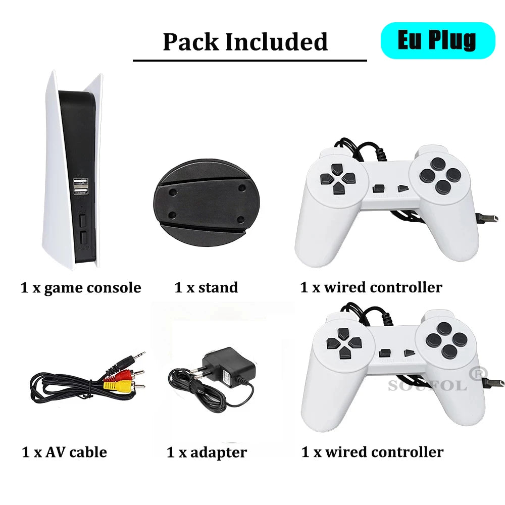 Game Station 5 Video Game Console With 200 Classic Game 8 Bit TV Consola Retro Handheld Kids USB Wired Gaming Player AV Output Video Game Consoles - Tophatter Daily Deals