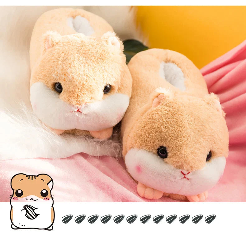 Slippers Winter Warm Home Plush Cute Corgi Slippers Flock Indoor Shoes Casual Slip On Flats Animals - Tophatter Daily Deals