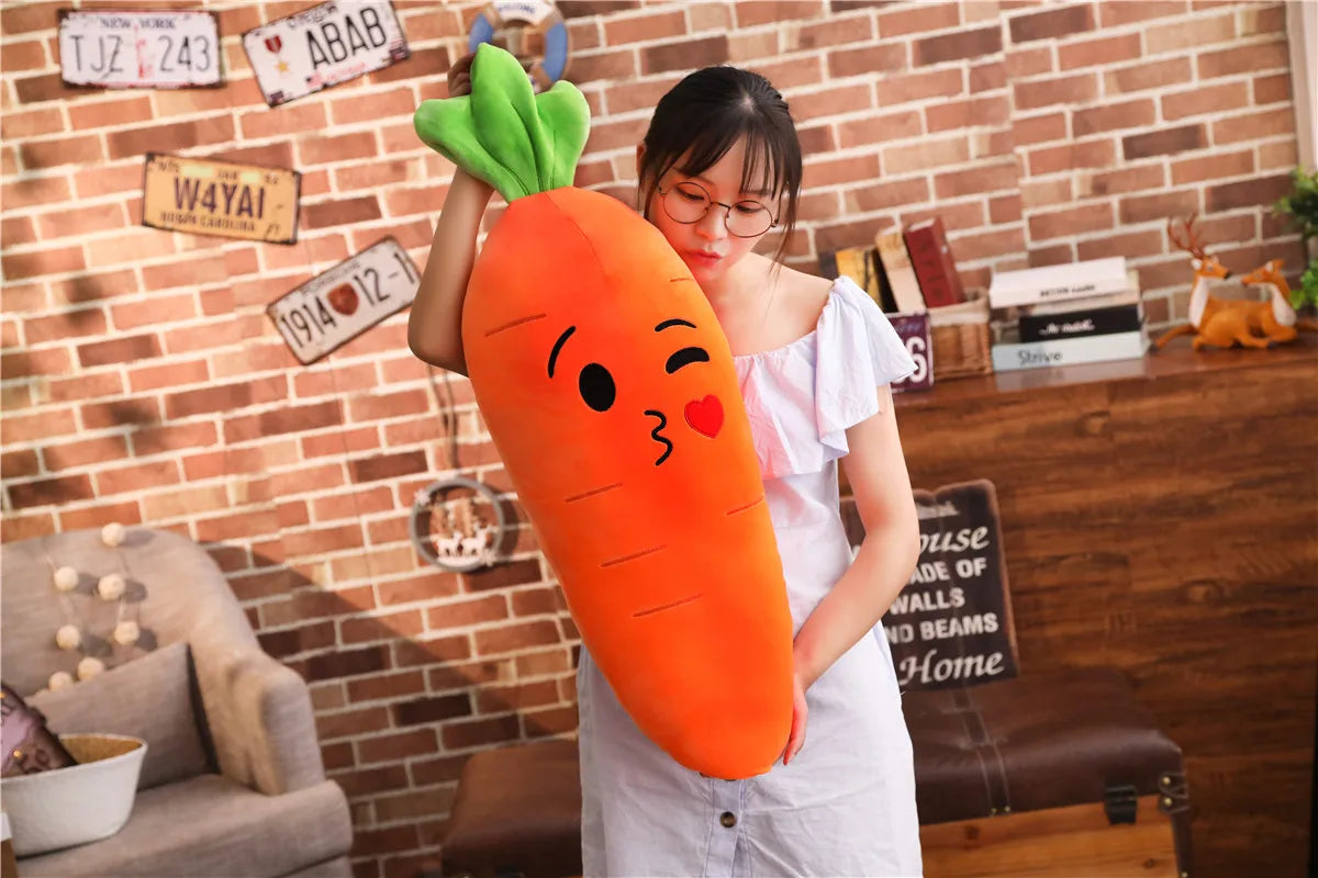 Cartoon Carrot Plant Vegetable Plush Stuffed Soft Toy Huge Food - Tophatter Daily Deals