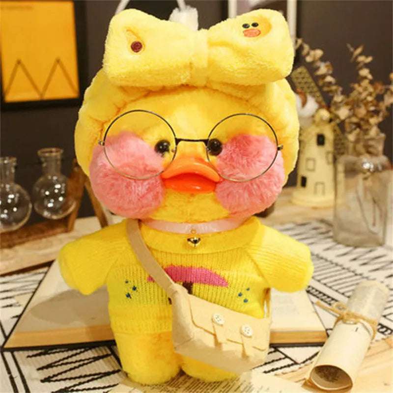 Korean Duck Plush Costume Glasses Dress Explorer Yellow x Yellow Animals - Tophatter Daily Deals