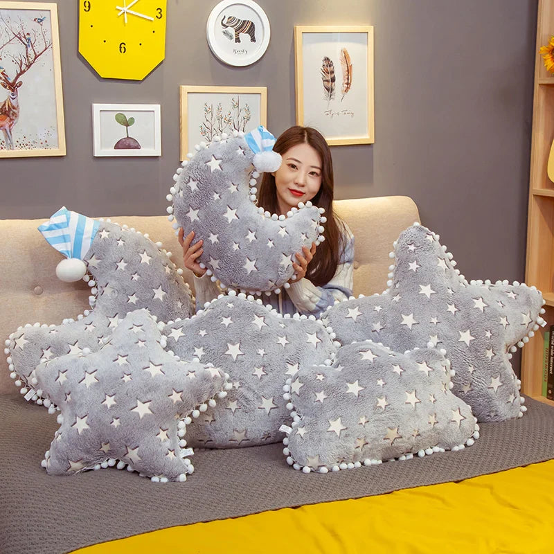 Sky Series Luminous Cloud Moon Star Plush Rainbows - Tophatter Daily Deals