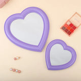 Pink Love Heart-Shaped Cosmetic Mirror Makeup Wall Hanging Mirror Mythical - Tophatter Daily Deals