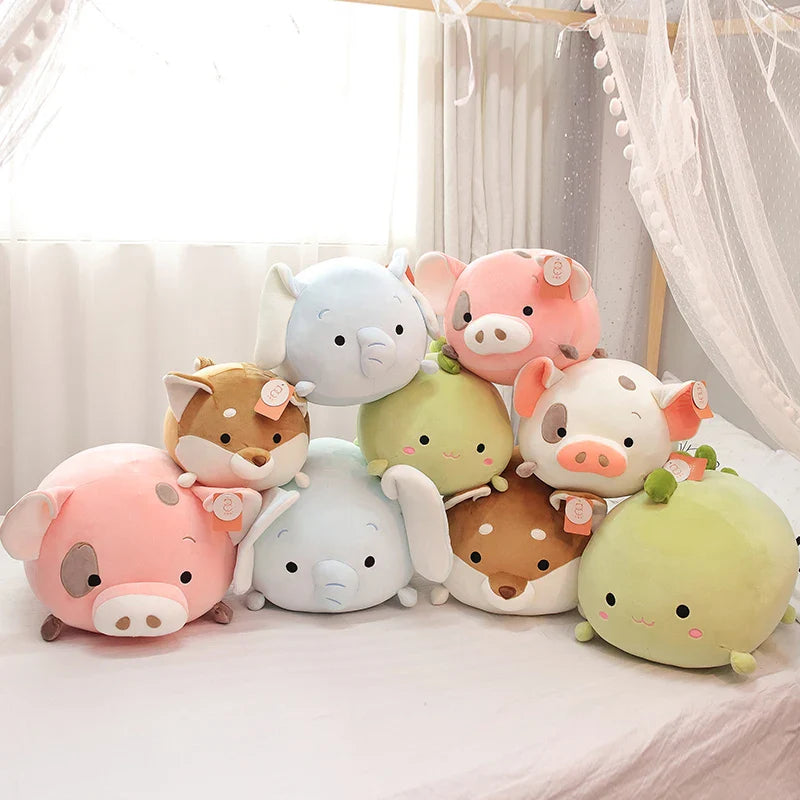 Chubby Pig Pink Piggy Plush with Eye Patch 35-45cm Animals - Tophatter Daily Deals