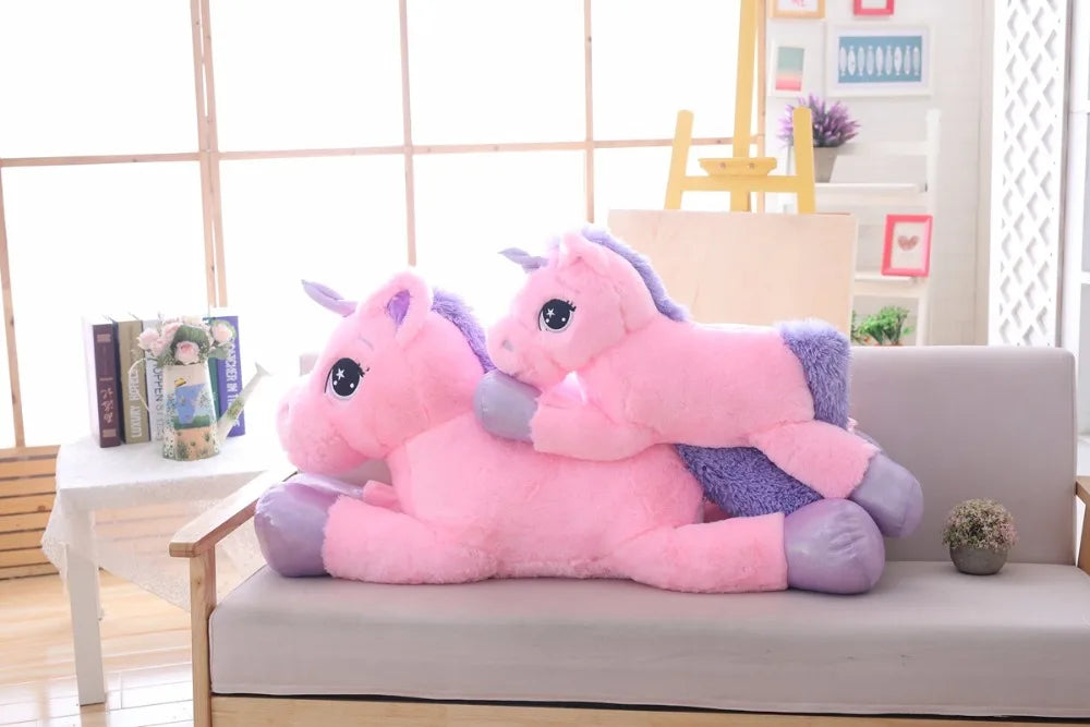 Huge Mystical Unicorn Plush Toy - 110cm Mythical - Tophatter Daily Deals
