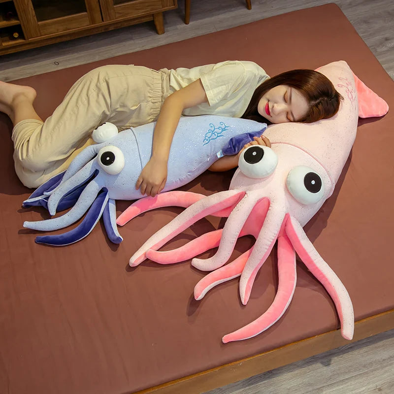 Octopus Plush Blue or Pink Squid Tentacles Cuttlefish Animals - Tophatter Daily Deals