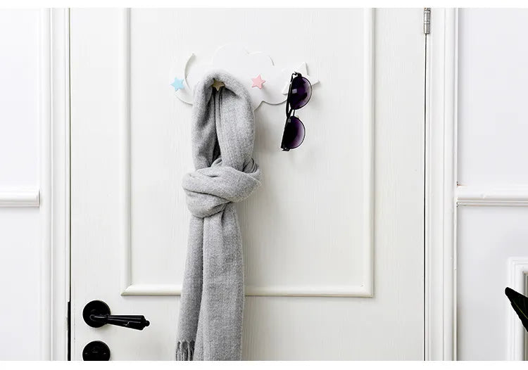 Kawaii Cloud Hooks Children's Room Wall Hanging Decor Rainbows - Tophatter Daily Deals